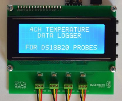 Picture of 4CH Temperature Data Logger Recorder RTC -55...+125 C Bluetooth DS18B20 Wireless