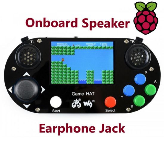 Picture of Game HAT/Game Console/Gamepad Kit for Raspberry Pi A+/B+/2B/3B/3B+/Zero W with 3.5inch IPS Screen 480x320 60 Frame