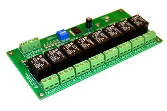 Picture of 8 Channel I2C Electromagnetic Relay Module for Arduino Raspberry 3.3V 5.0V 10A Peak LEDs Indicators for Each SSR Relay Channel