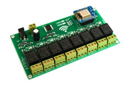 Picture of WiFi 8 Channel Electromagnetic Relay ESP8266 Module Smart Home Controller Compatible with ESPHome Home Assistant