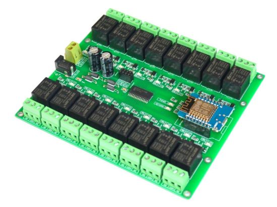 Picture of WiFi 16 Channel Electromagnetic Relay ESP8266 Module Smart Home Controller