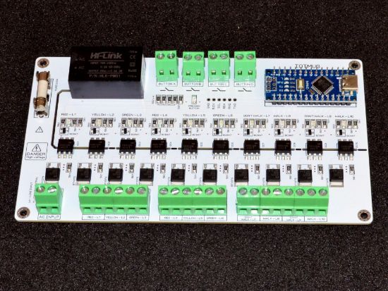 Picture of 10 Channel Traffic Light Controller Sequencer 110-220VAC 50-60HZ With 4 Buttons